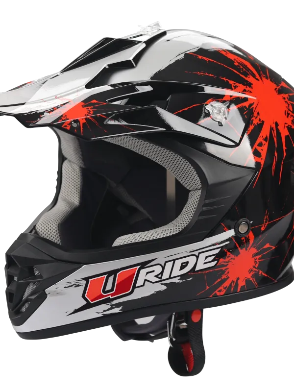 Produit CASQUE ENFANT NOIR et ROUGE - TACHES PEINTURE Image